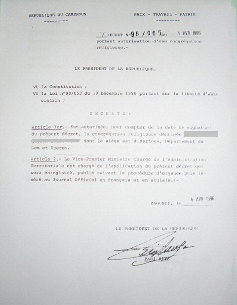 eRegulations Yaoundé
